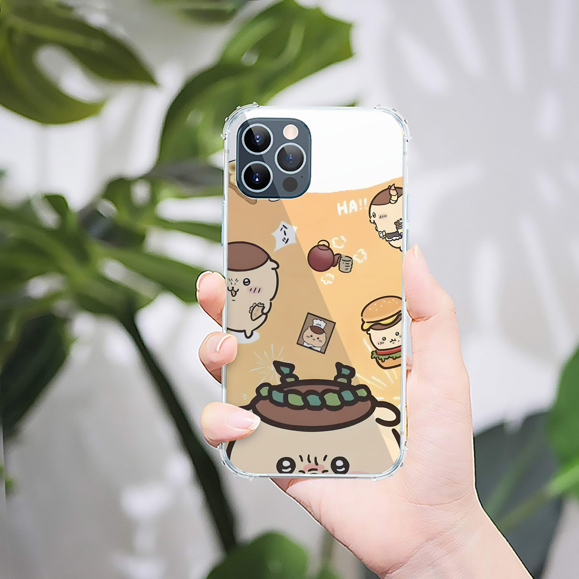 （画像用） ちいかわ Chii-kawa 【iPhone 12シリーズ対応】透明スマホケース（クリアソフトケース）